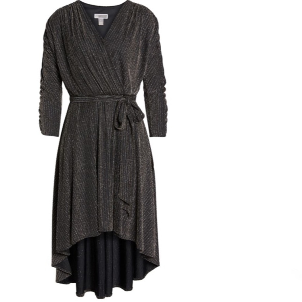 NWT Chelsea28 Metallic Stripe Dress